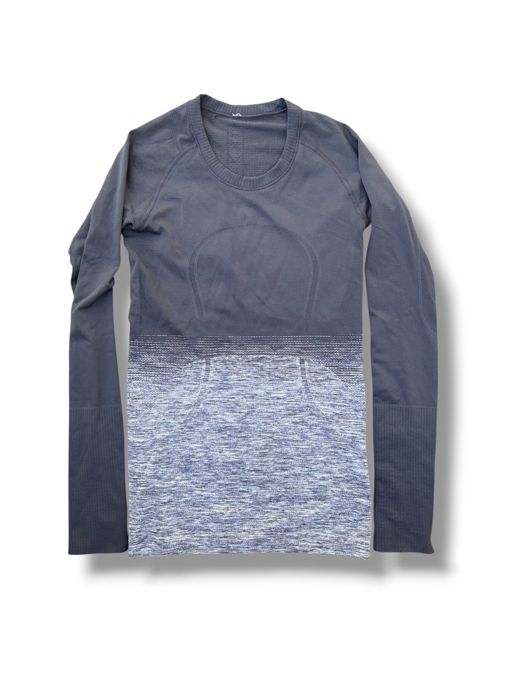 Lululemon Swiftly Tech Long Sleeve Crew – Black/White Ombre – Size 4 (XS)